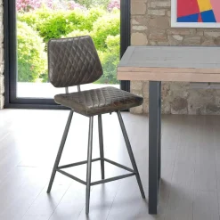 Univers Déco·Maison De Campagne|SALERNE Chaise de bar industrielle marron