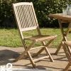 Chaises De Jardin|SUMMER Chaise de jardin en teck pliante (lot de 2)