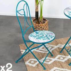 Chaises De Jardin|GRENADE Chaise de jardin motif oiseau (lot de 2)