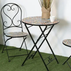 Chaises De Jardin|GRENADE Chaise de jardin motif 70s (lot de 2)