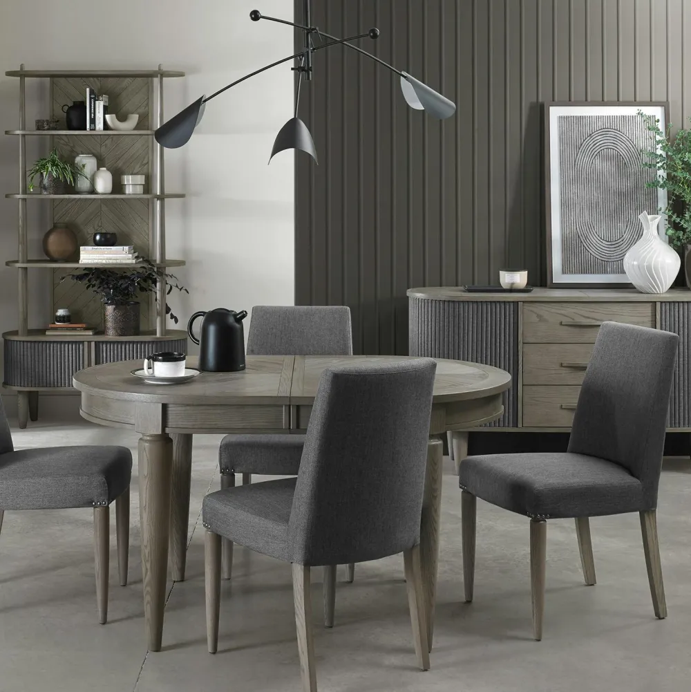 Chaises Contemporaines|Meubles De Cuisine·Chaises|TAJ Chaise de salle à manger beige sable en tissu côtelé (lot de 2)