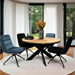 Meubles De Cuisine·Chaises|Chaises Velours|Java Chaise de salle à manger en velours taupe (lot de 2)