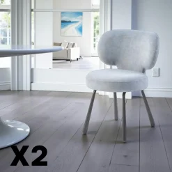 Meubles De Cuisine·Chaises|Chaises Contemporaines|LIGURIE Chaise de salle à manger menthe, assise ronde (lot de 2)