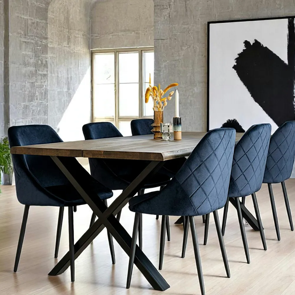 Meubles De Cuisine·Chaises|BERLIN Chaise de salle à manger noire (lot de 2)