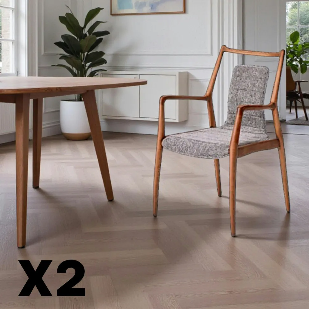 Chaises En Bois|Chaises Contemporaines| Chaise design anthracite à structure noire (lot de 2) ALDER