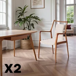 Chaises En Bois|Chaises Contemporaines| Chaise design anthracite à structure noire (lot de 2) ALDER