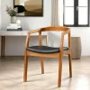 Chaises En Bois|Chaises Contemporaines|TENA Chaise en bois ronde - assise noire