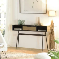 Univers Déco·Design Contemporain|Chaises Bouclettes|GALWAY Chaise en bouclette grise à rayures (lot de 2)