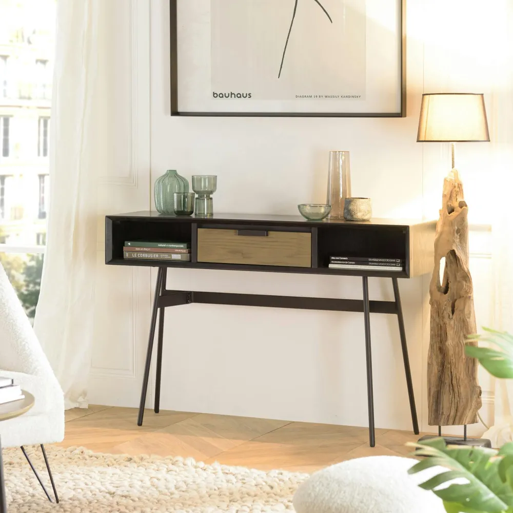 Univers Déco·Design Contemporain|Chaises Bouclettes|GALWAY Chaise en bouclette grise à rayures (lot de 2)