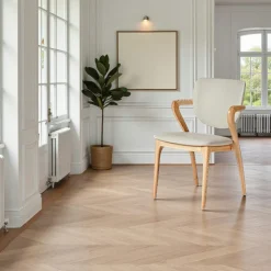 Chaises En Bois|Chaises Contemporaines| Chaise en cuir terracotta, accoudoirs bois noir ALDER