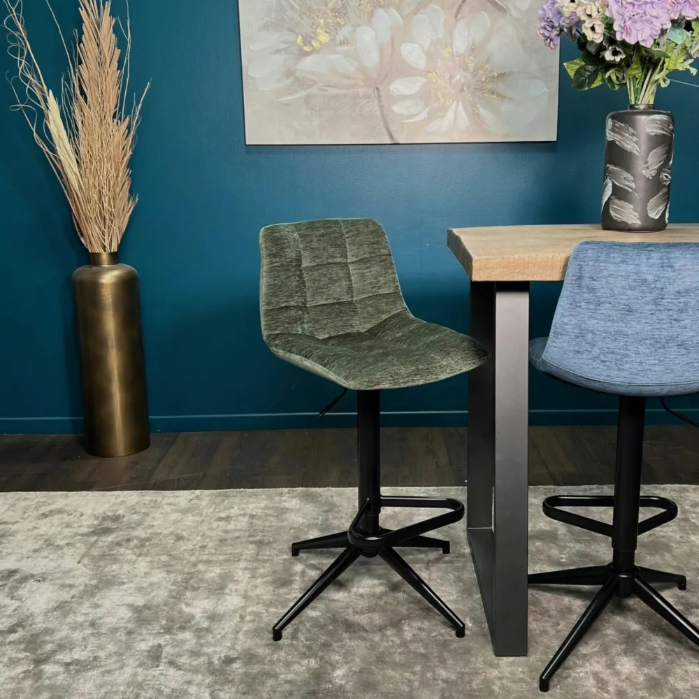 Chaises Scandinaves|Chaises Capitonnées|MALMOE Chaise en velours gris anthracite (lot de 2)