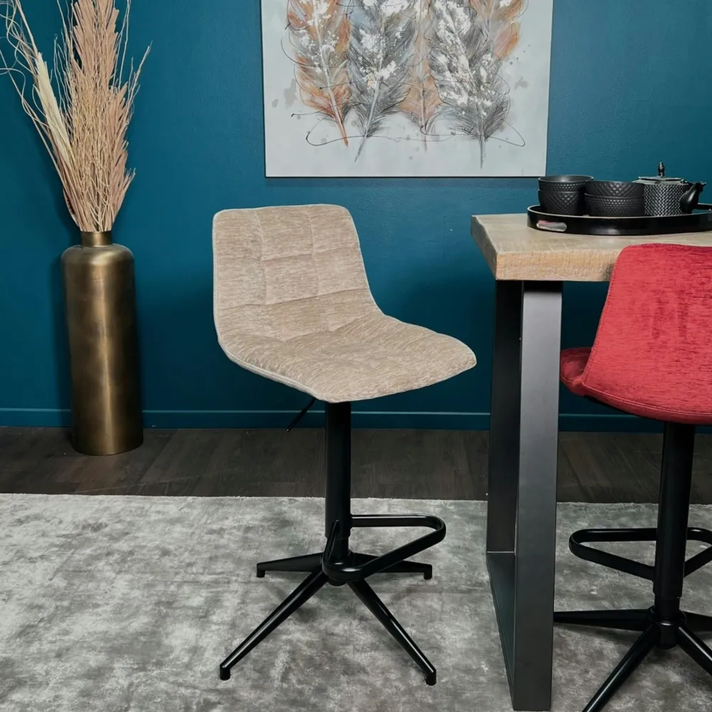 Chaises Scandinaves|Chaises Capitonnées|MALMOE Chaise en velours gris (lot de 2)