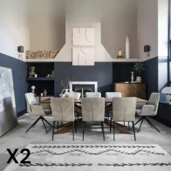 Meubles De Cuisine·Chaises|Chaises Contemporaines|OKA Chaise gris clair, entretien facile (lot de 2)