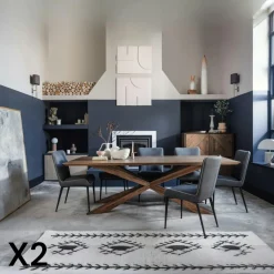 Meubles De Cuisine·Chaises|Chaises Contemporaines|OKA Chaise gris sombre, entretien facile (lot de 2)