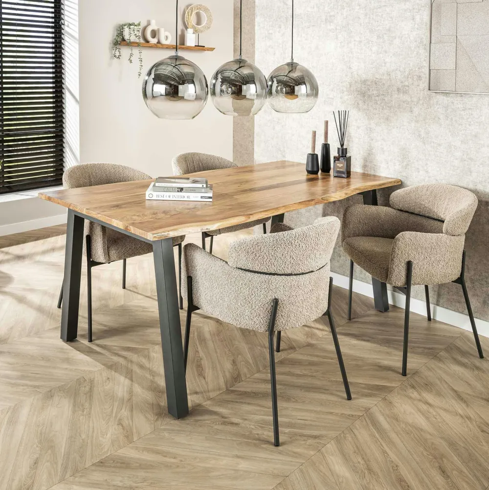 Fauteuils En Tissu|Melbourne Chaise pivotante de salle à manger en velours texturé taupe (lot de 2)