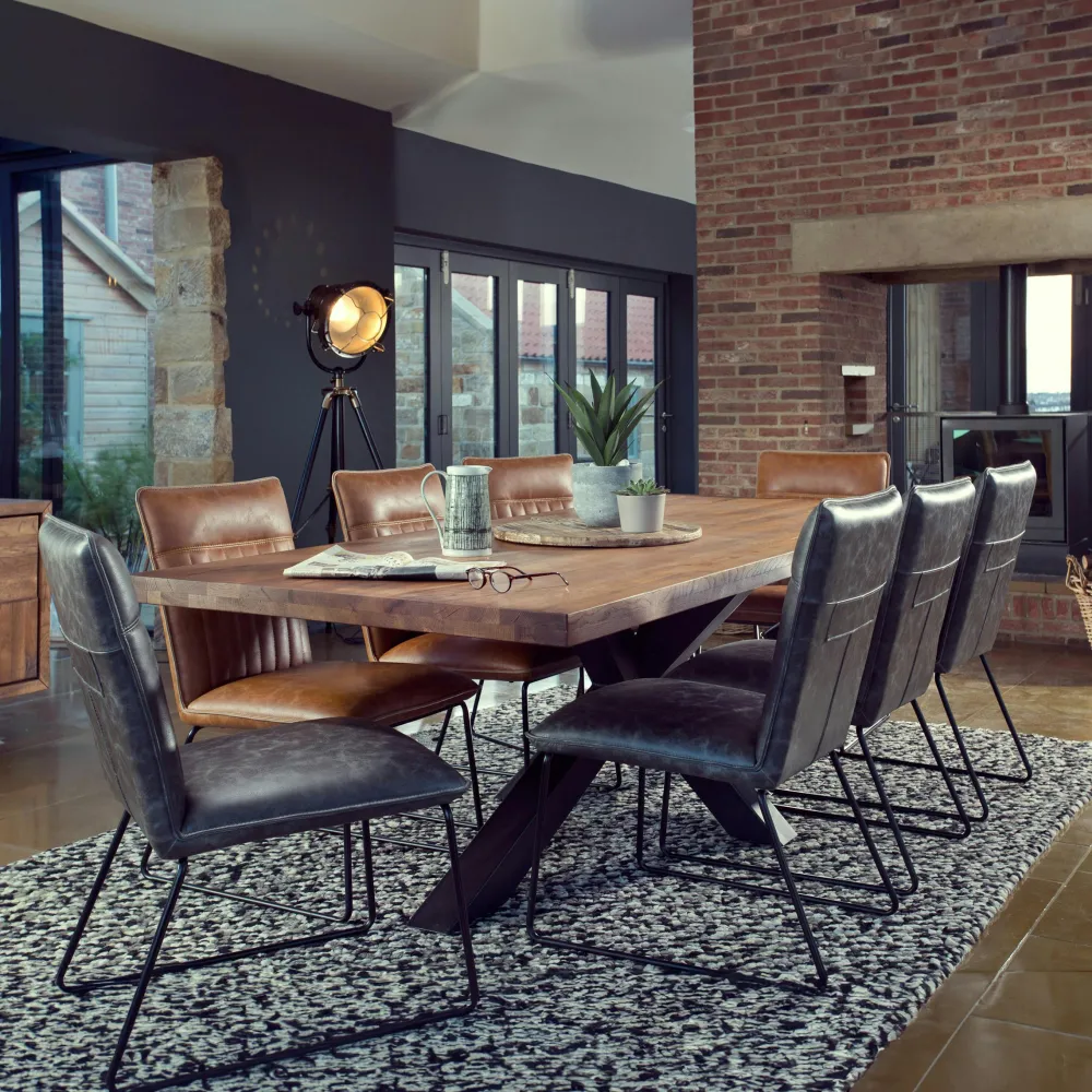 Chaises Velours|Chaises Contemporaines|PALERME Chaise pivotante retro en velours bleu (lot de 2)