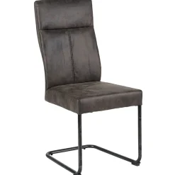 Chaises Industrielles|Chaises Contemporaines| Chaise rembourrée havane en microfibre