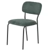 Meubles De Cuisine·Chaises|Chaises Vintage|MALANG Chaise tissu vert foncé style écolier (lot de 2)