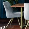 Meubles De Cuisine·Chaises|Chaises Capitonnées|HOBART Chaise velours gris (lot de 2)