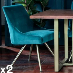 Meubles De Cuisine·Chaises|Chaises Capitonnées|HOBART Chaise velours gris (lot de 2)