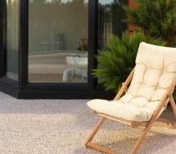 Transats / Bains De Soleil|SORA Chilienne beige confort - pliante, inclinable