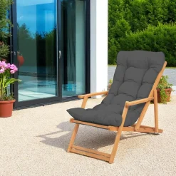 Transats / Bains De Soleil|SORA Chilienne beige pliante - grand confort
