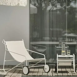 Transats / Bains De Soleil|Meubles En Aluminium Brafab|Oslo Chilienne design blanche