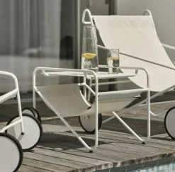 Transats / Bains De Soleil|Meubles En Aluminium Brafab|Oslo Chilienne design blanche