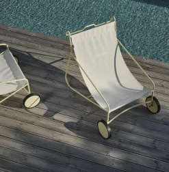 Transats / Bains De Soleil|Meubles En Aluminium Brafab|Oslo Chilienne design jaune tendre