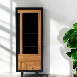 Vaisseliers Contemporains|Vaisseliers Contemporains|FAIRLIE Colonne de rangement vitrée en bois