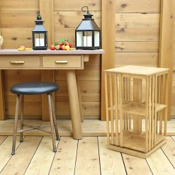 Meubles De Salon·Colonnes De Rangement|Meubles De Rangement·Colonnes De Rangement|Maori Colonne pivotante Hévéa 44x44x72,2cm