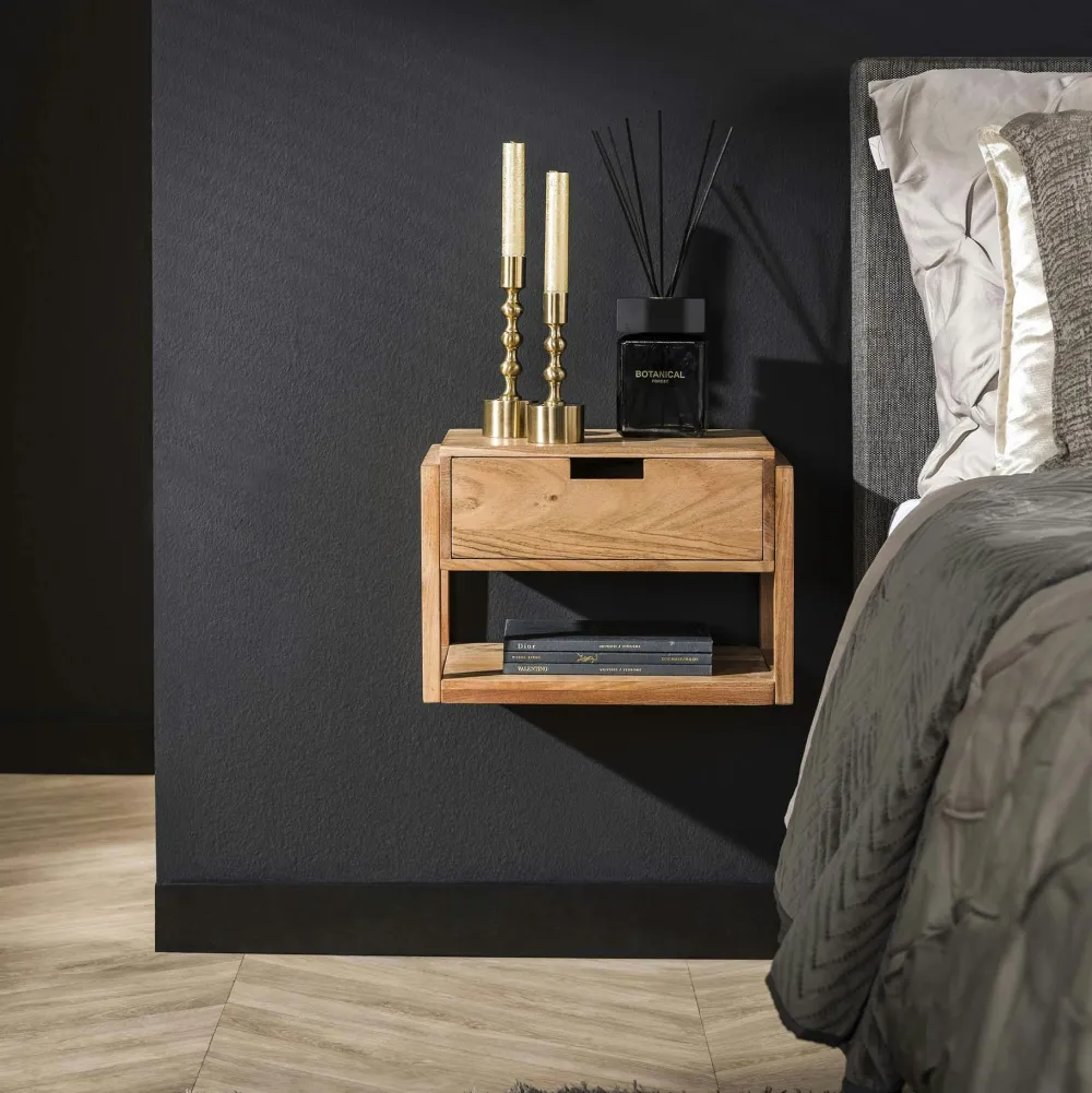 Commodes En Bois|Commodes Scandinaves|ALGA Commode 3 tiroirs bois clair et cannage