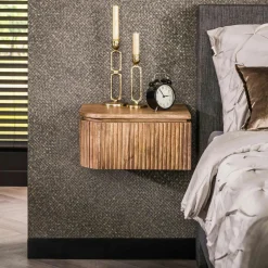 Commodes Blanches|Commodes En Bois|MASSA Commode en bois de manguier et marbre 6 tiroirs