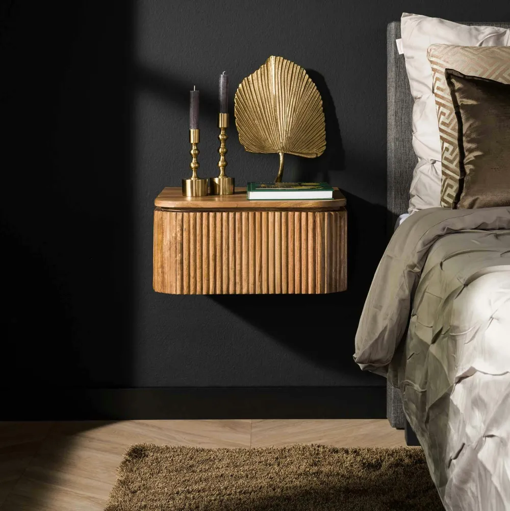 Commodes Blanches|Commodes En Bois|MASSA Commode en bois de manguier et marbre 6 tiroirs