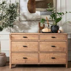 Commodes En Bois|HANOI Commode en bois recyclé FSC 6 tiroirs