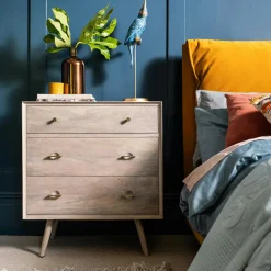 Commodes En Bois|THANE Commode moderne 3 tiroirs