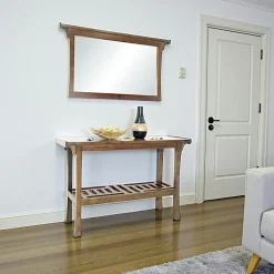 Consoles En Bois|Consoles En Bois|Maori Console 2 plateaux hévéa 120x40x78cm