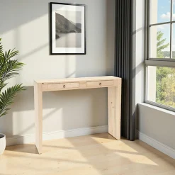 Consoles Avec Tiroirs|Consoles Avec Tiroir|Maori Console bois massif 2 tiroirs