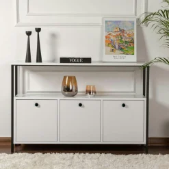 Consoles En Bois|Consoles En Bois|JENA Console d'entrée avec rangement - 3 niches