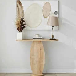 Consoles En Bois|Consoles En Bois|MARFA Console d'entrée design organique effet bois