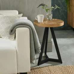 Consoles En Bois|Consoles En Bois|ARLINGTON 2 Console d'entrée en marqueterie de chêne finition bois naturel