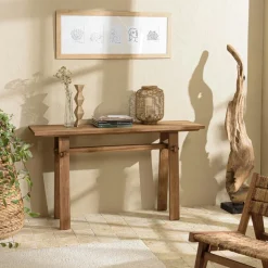 Consoles En Bois|Consoles En Bois|Swing Console d'entrée en teck recyclé 140 cm