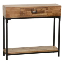 Consoles Vintage|Consoles Industrielles|Loft / Loft Colors Console entrée rétro bois d'hévéa métal LOFT