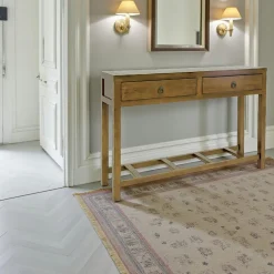 Consoles En Bois|Consoles En Bois|Maori Console Hévéa 2 tiroirs 122x30,5x81cm