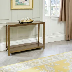 Consoles En Bois|Consoles En Bois|Gala Console hévéa double plateau 110cm