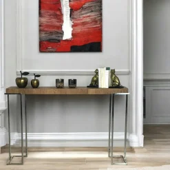 Consoles En Bois|Consoles En Bois|RIVERSIDE Console moderne chêne acier