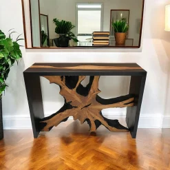 Consoles En Bois|Consoles En Bois|Arizona Console racine noire et naturelle