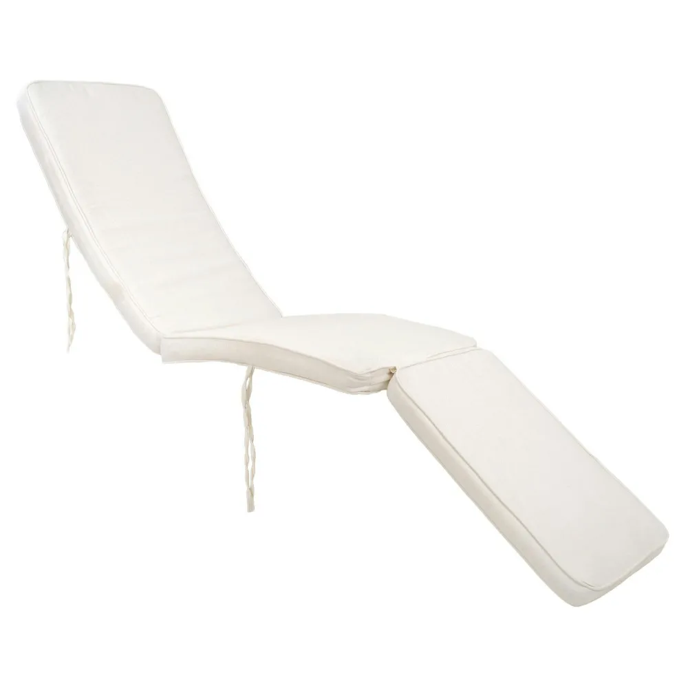 Transats / Bains De Soleil|MENDOZA Coussin blanc en coton pour bain de soleil