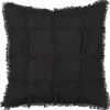 Textile·Coussins| Coussin noir avec damier
