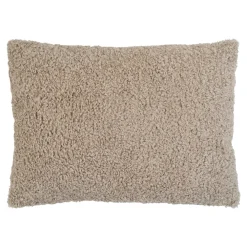 Textile·Coussins|BRUGES Coussin rectangulaire beige en bouclette